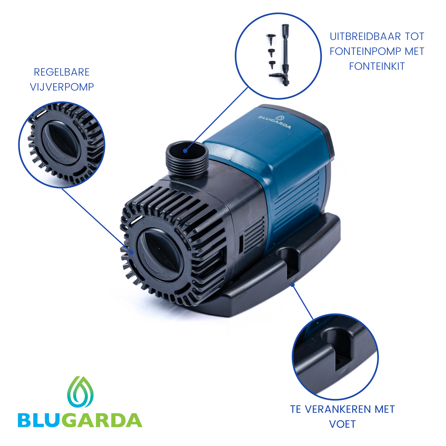 BluFlow Control 5.800 – Regelbare Teichpumpe – 32 Watt